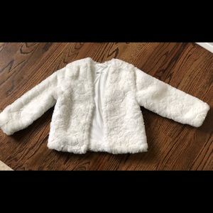 Used winter white fur jacket